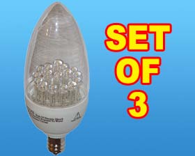 1.5W LED CHANDELIER LAMPS 3 PACK